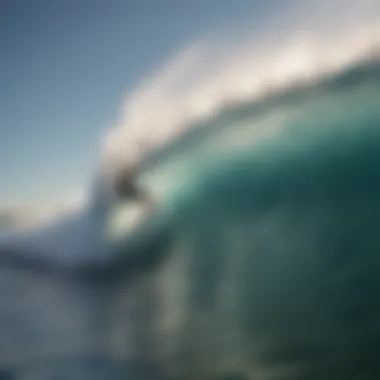 A surfer riding a powerful wave, capturing the essence of adventure and thrill in the waters of Surfers Paradise.