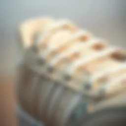 Close-up view of the adidas Forum 84 Cream showcasing its unique design elements.