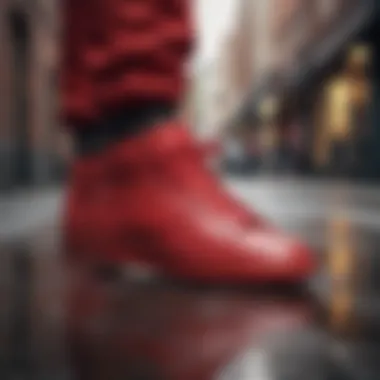 Street fashion scene featuring the all-red Nike Blazer