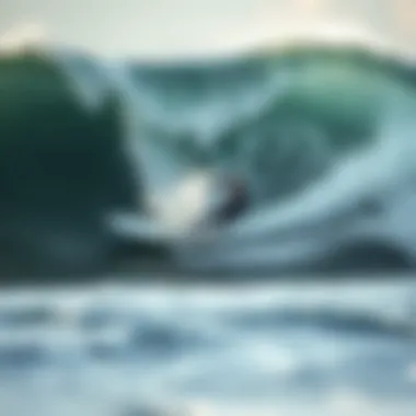 Longboarding Performance on Waves Longboard in action on a wave emphasizing fin impact