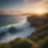 A panoramic view of Uluwatu surf break