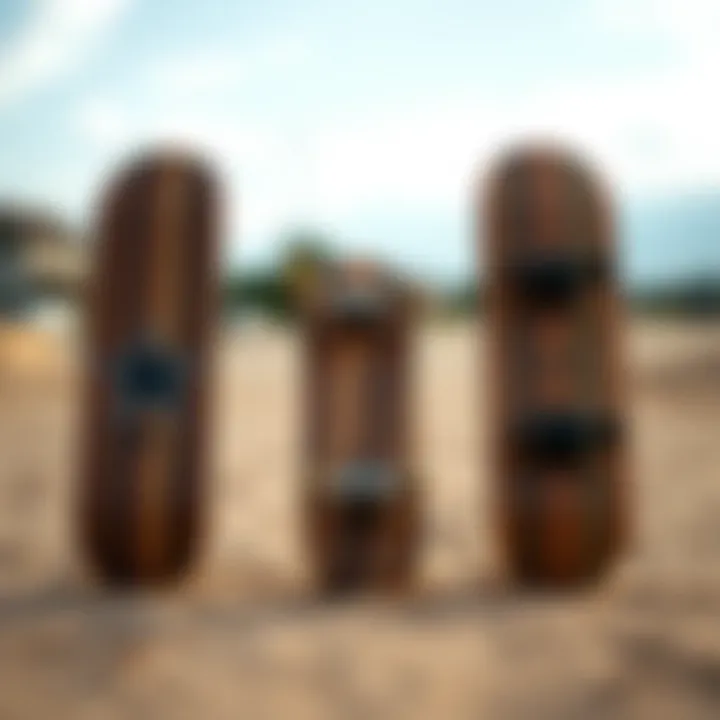 Skateboard Deck Customization A skateboard deck with customization options displayed