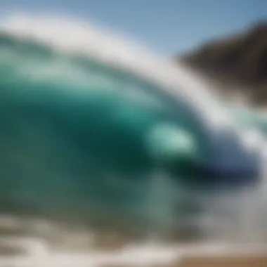 Breathtaking Coastal View of Diverse Wave Types A breathtaking coastal view highlighting diverse wave types