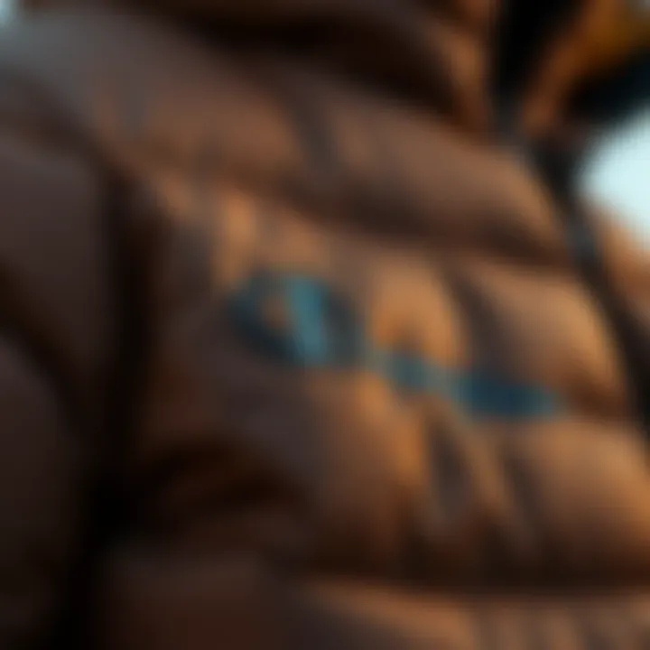 Detailed View of Jacket Construction and Materials Close-up of the unique construction of the jacket showing its materials