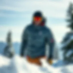 Champion Reverse Weave Puffer Jacket in action during extreme sports