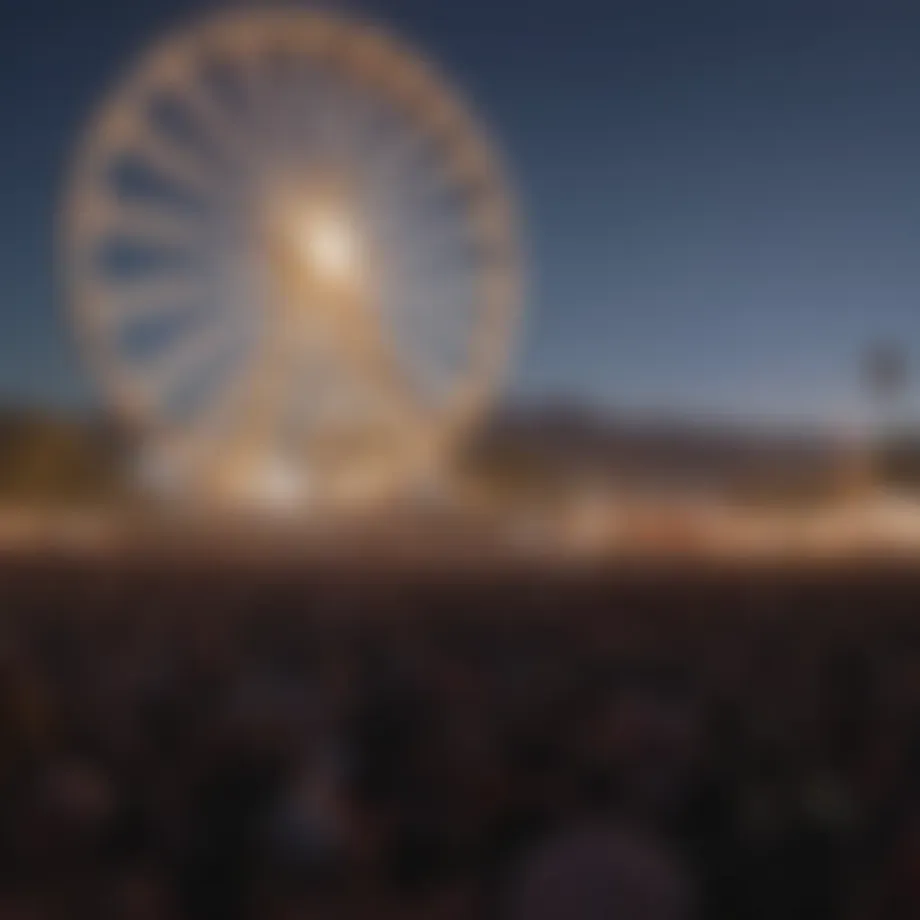 A vibrant crowd enjoying a live performance at Coachella Festival