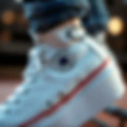 Close-up of the Converse Platform Chuck showcasing its unique design elements