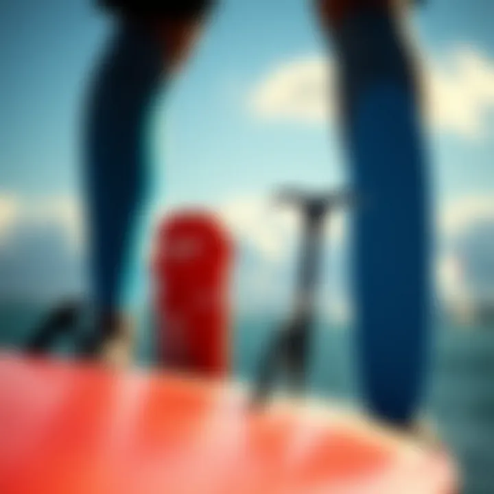 Essential Surfing Gear A detailed display of surfing equipment tailored for reef conditions