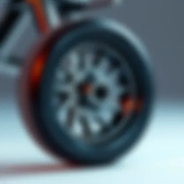 Detailed Design of 55mm Skate Wheel Close-up view of a 55mm skate wheel showcasing its design and texture