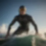 An athlete showcasing Vonzipper Maxis gear during an intense surf session