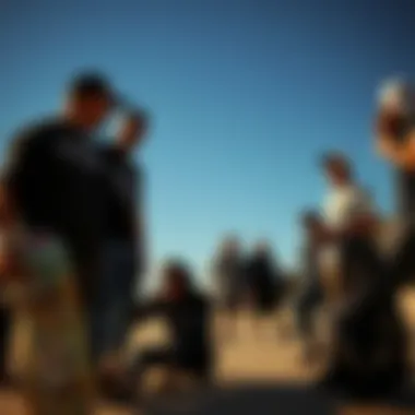 Cultural Impact of Etnies Marana in Skateboarding Group of skaters discussing the cultural impact of Etnies Marana.