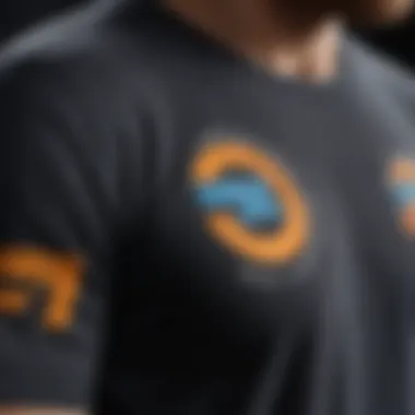 Close-up of full send t-shirt design illustrating bold graphics