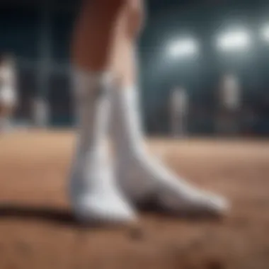White Adidas Socks in Action Athlete wearing white Adidas socks during an extreme sports event.