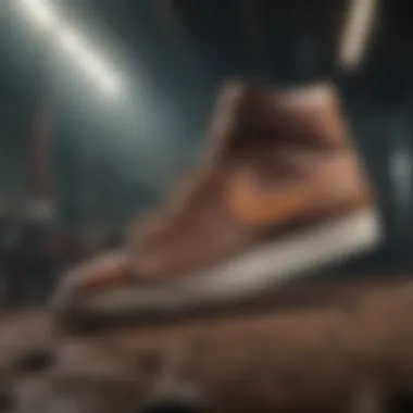 Nike Blazer Brown in action during extreme sports activities