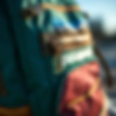 Close-up of the Patagonia 26L pack highlighting its durable materials and stitching