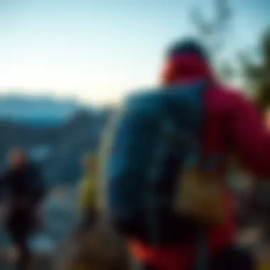 Person utilizing the Patagonia 26L pack during an outdoor activity