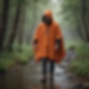 Poler Poncho being used in a rugged outdoor adventure