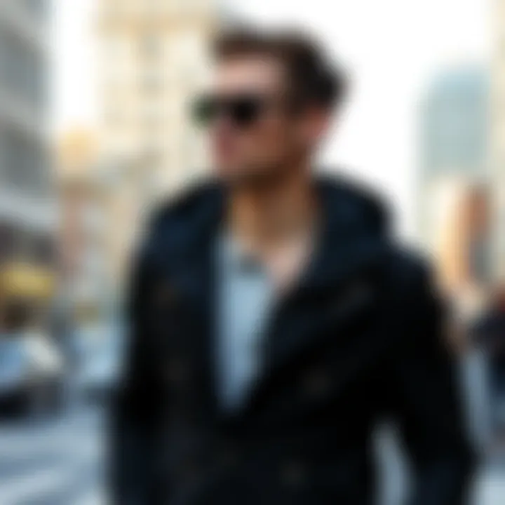 Fashion statement with Ray-Ban Justin Clear in urban setting