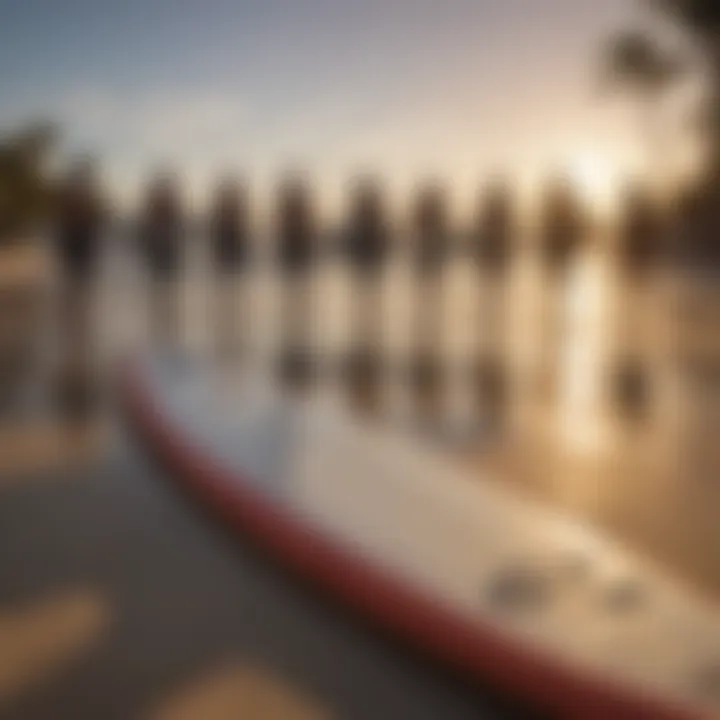 Group of surfers preparing their boards on the beach