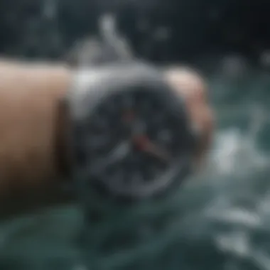 Swatch Divers Watch submerged in water to demonstrate its performance in aquatic conditions.