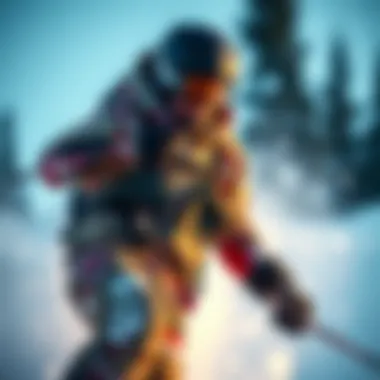 Athlete in Motion: The Utility of Snow Camo Bibs Athlete wearing snow camo bibs during extreme sports