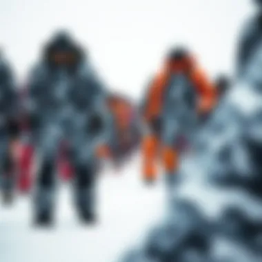 Diverse Brands of Snow Camo Bibs on Display Comparison of different brands of snow camo bibs