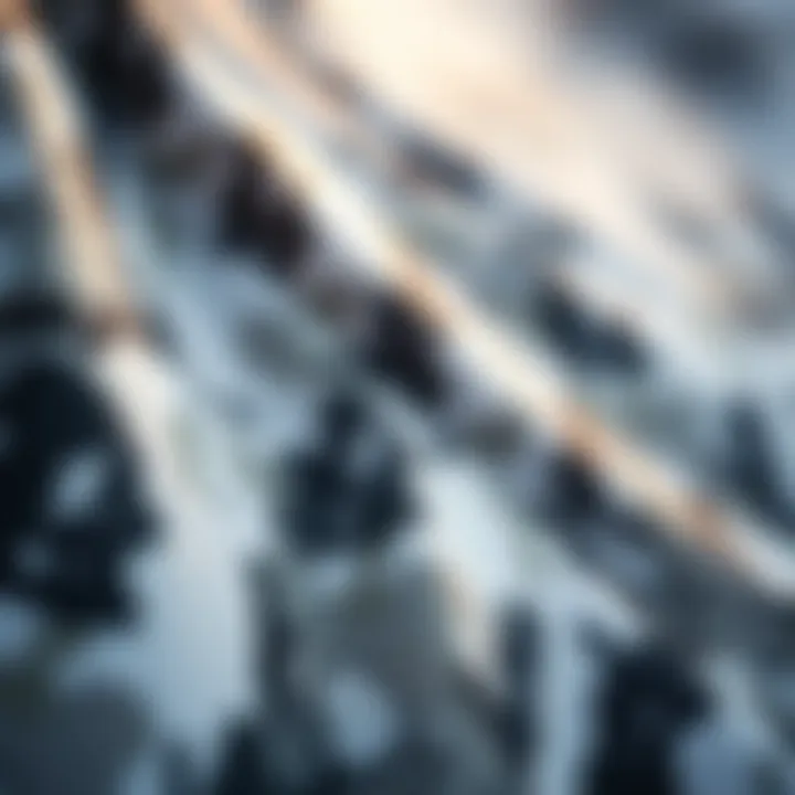 Intricate Texture of Snow Camo Fabric Close-up of snow camo fabric texture