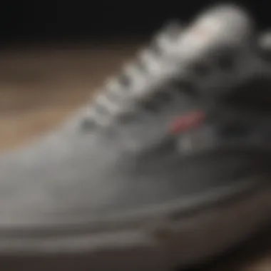 Close-up of Vans Era Gray material highlighting durability and texture