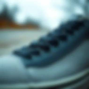 Close-up of material choices used in Vans Old Skool Deboss OTW