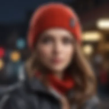 Fashion Meets Function: Rollup Beanie Style Athlete showcasing the blend of fashion and function with a rollup beanie