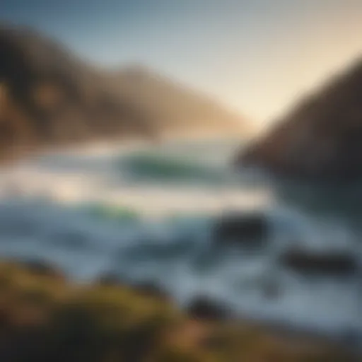 Majestic Big Sur coastline with crashing waves