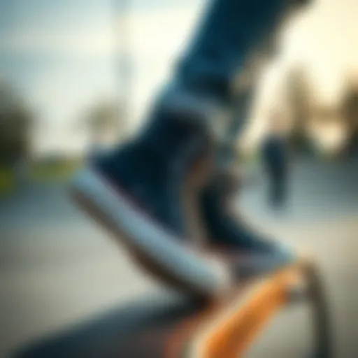 Converse Hi Top Boots: Performance at the Skate Park Converse hi top boots in action at a skate park