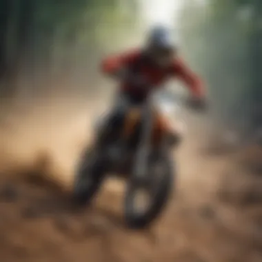 A variety of dirt bike games showcased on a mobile device