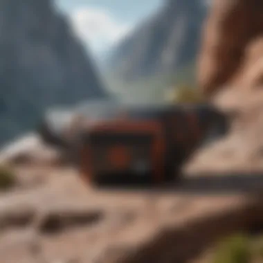 Fanny packs being used in an extreme sports setting.