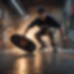 Dynamic handboard trick in action