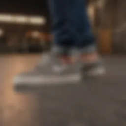Stylish Janoski shoes on a skateboard
