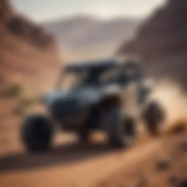 Strategic Planning Among UTV Racers Racers strategizing in a competitive setting