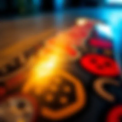Close-up view of Ripndip griptape showcasing intricate designs