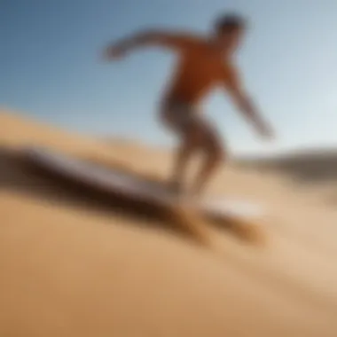 Techniques demonstrated on a sandy slope