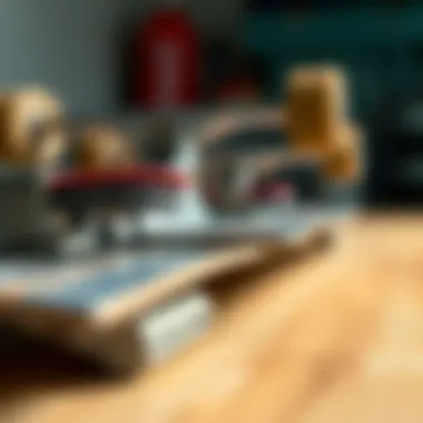 Materials of the 775 Skateboard Close-up of the materials used in the 775 skateboard construction