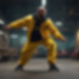 Dynamic athlete performing a Wu-Tang Pin maneuver