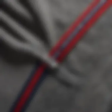 A close-up view highlighting the fabric texture and quality of a Tommy Hilfiger hoodie.