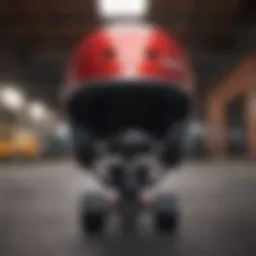 Skateboard helmet showcasing advanced safety features