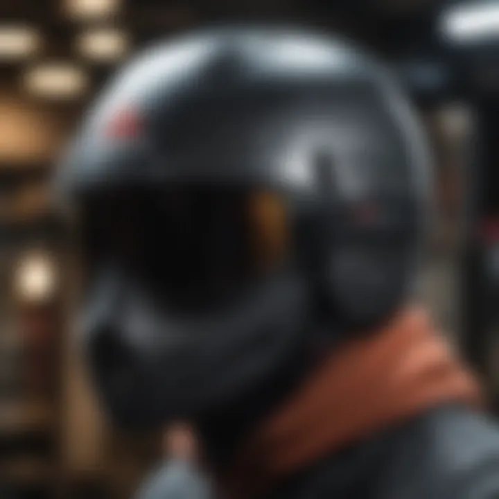 Close-up of safety features in the Triple Eight helmet