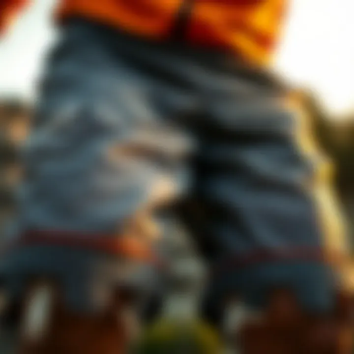 Innovative Material Design of Tripp Shorts Close-up of Tripp shorts highlighting innovative material and texture