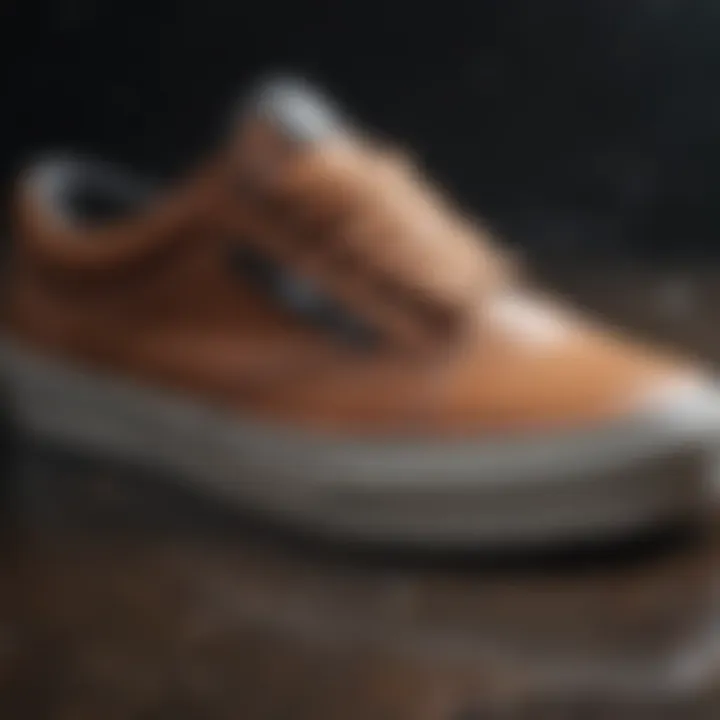 Close-up of the waterproof technology in Vans MTE shoes.