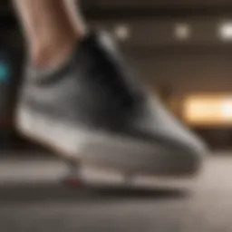 Detailed view of Vans non-slip shoe sole showcasing its grip technology
