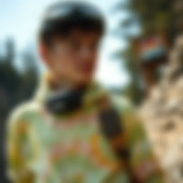 Embodying the Spirit of Adventure Extreme sports enthusiast wearing Vans pastel tie dye