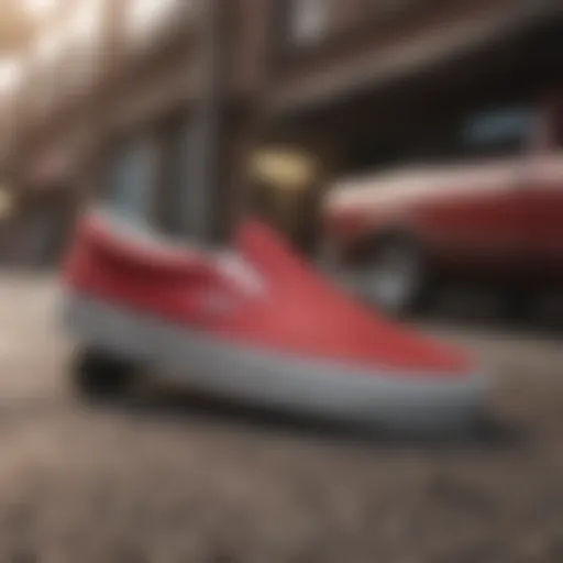 Vans slip-on running shoes showcasing contemporary design