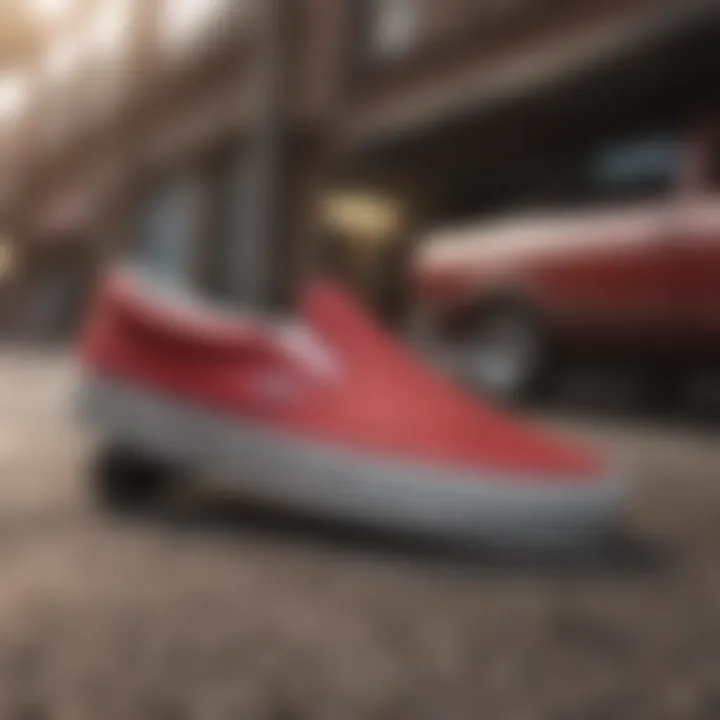 Vans slip-on running shoes showcasing contemporary design